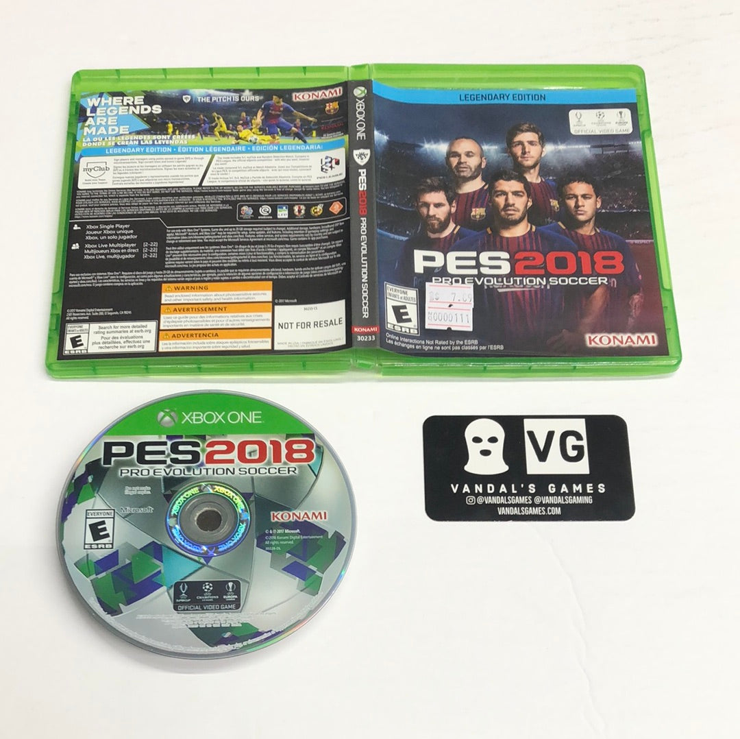 Xbox One - PES 2018 Pro Evolution Soccer Legendary Edition NO DLC W/ Case #111