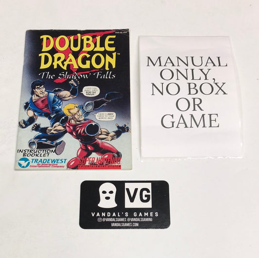 Snes - Double Dragon V The Shadow Falls Super Nintendo Manual Booklet Only #1930