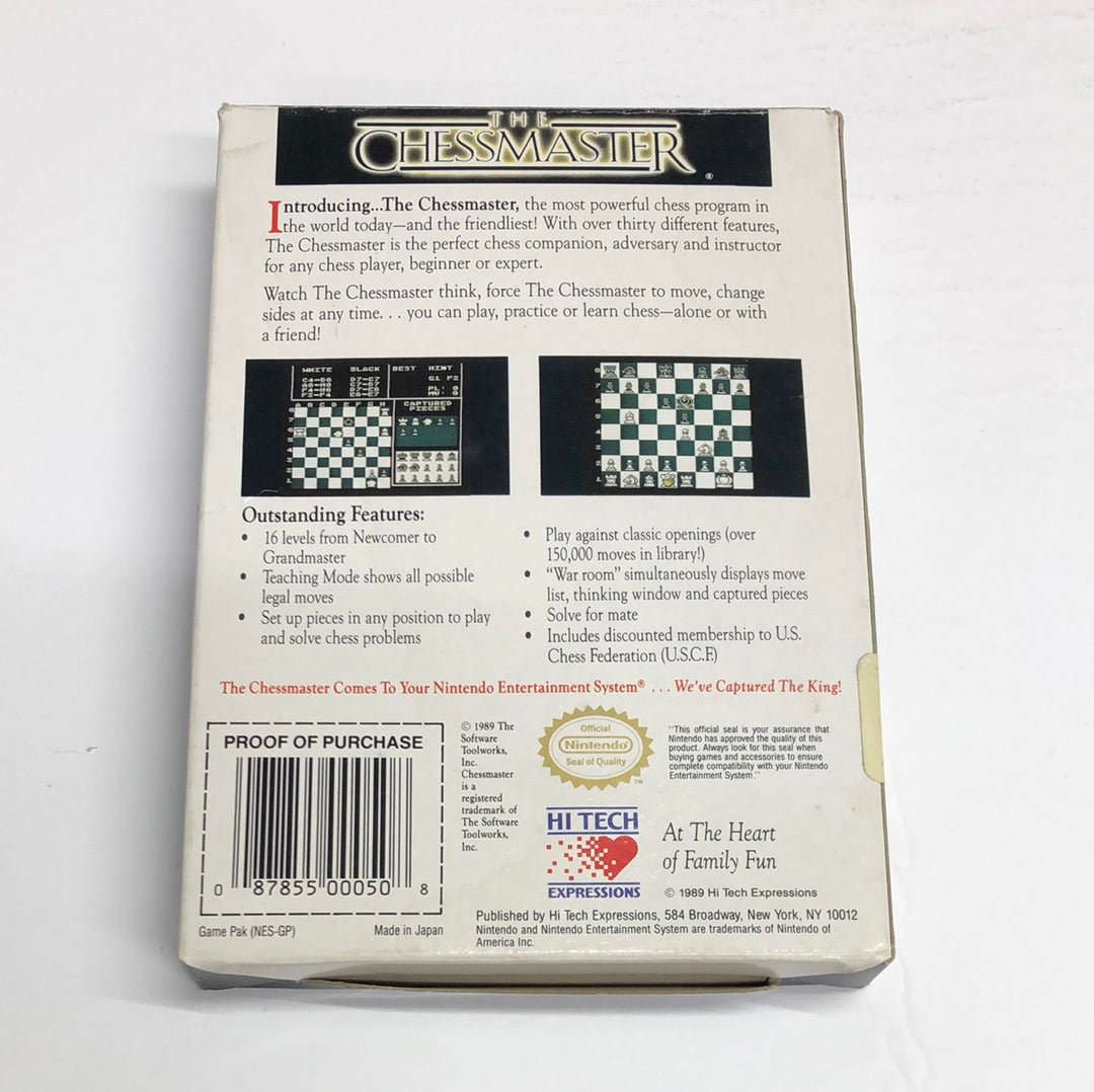 Chessmaster Nintendo NES CIB Complete Tested Working
