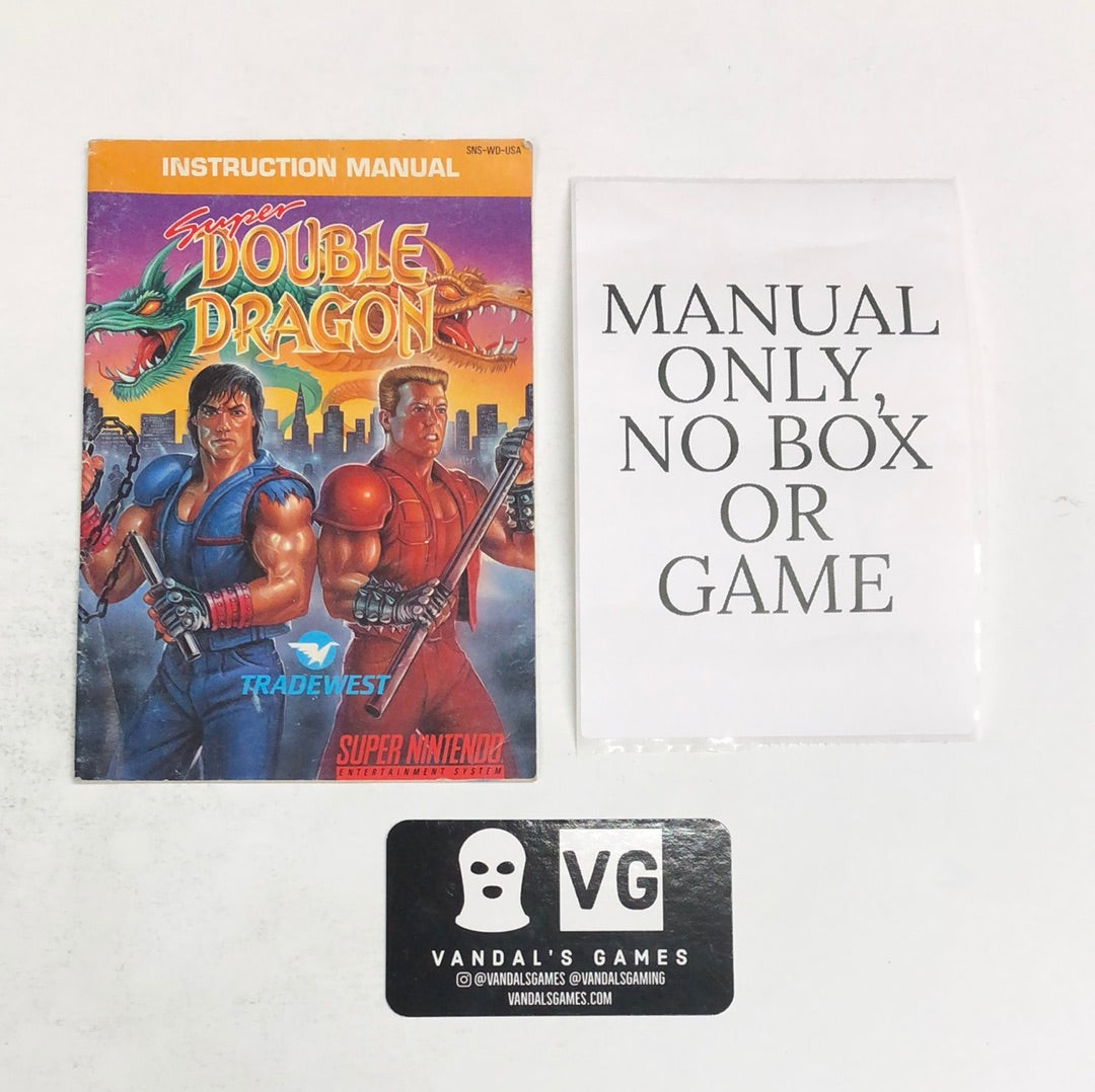 Snes - Super Double Dragon Super Nintendo Manual Booklet Only No Game #1929