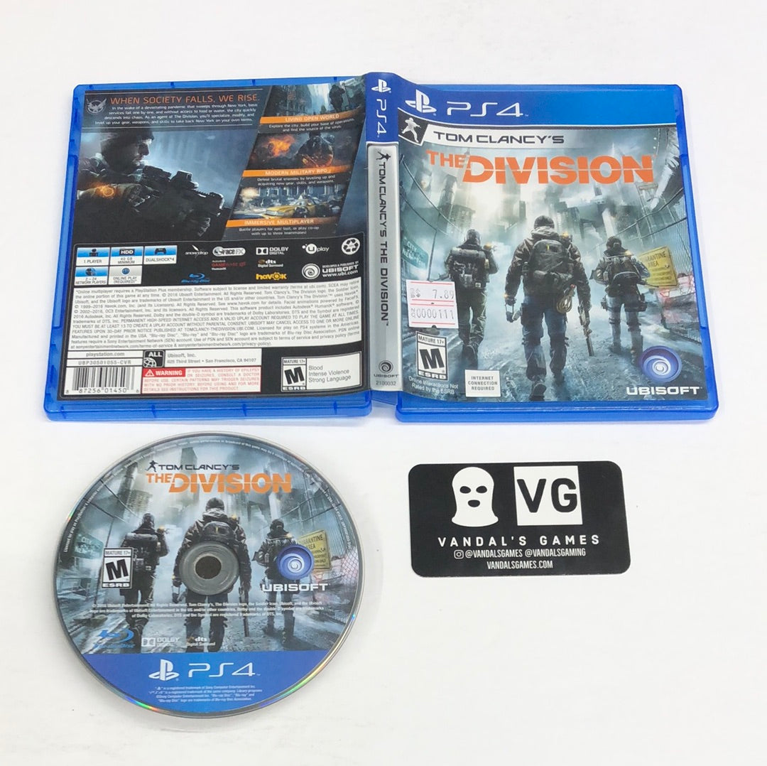 Ps4 - Tom Clancy's the Division Sony PlayStation 4 W/ Case #111