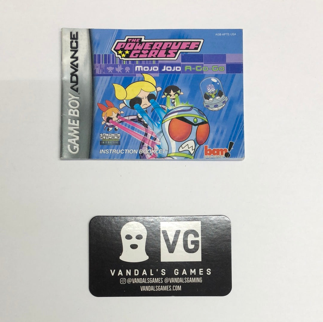 GBA - The Powerpuff Girls Mojo A Go Go Gameboy Advance Manual Booklet #1982