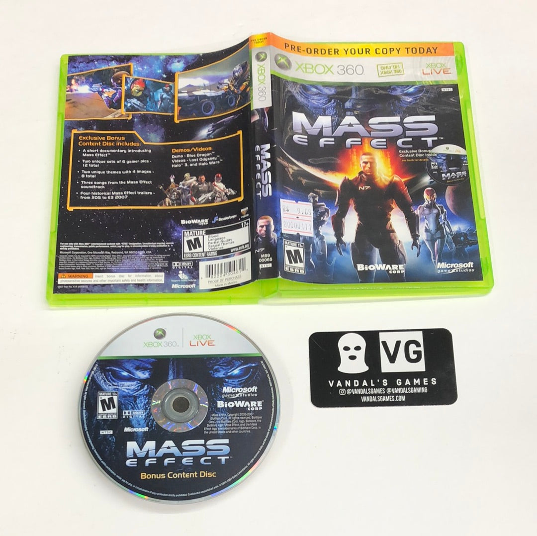 Xbox 360 - Mass Effect Bonus Content Disc No Game Microsoft W/ Case #111