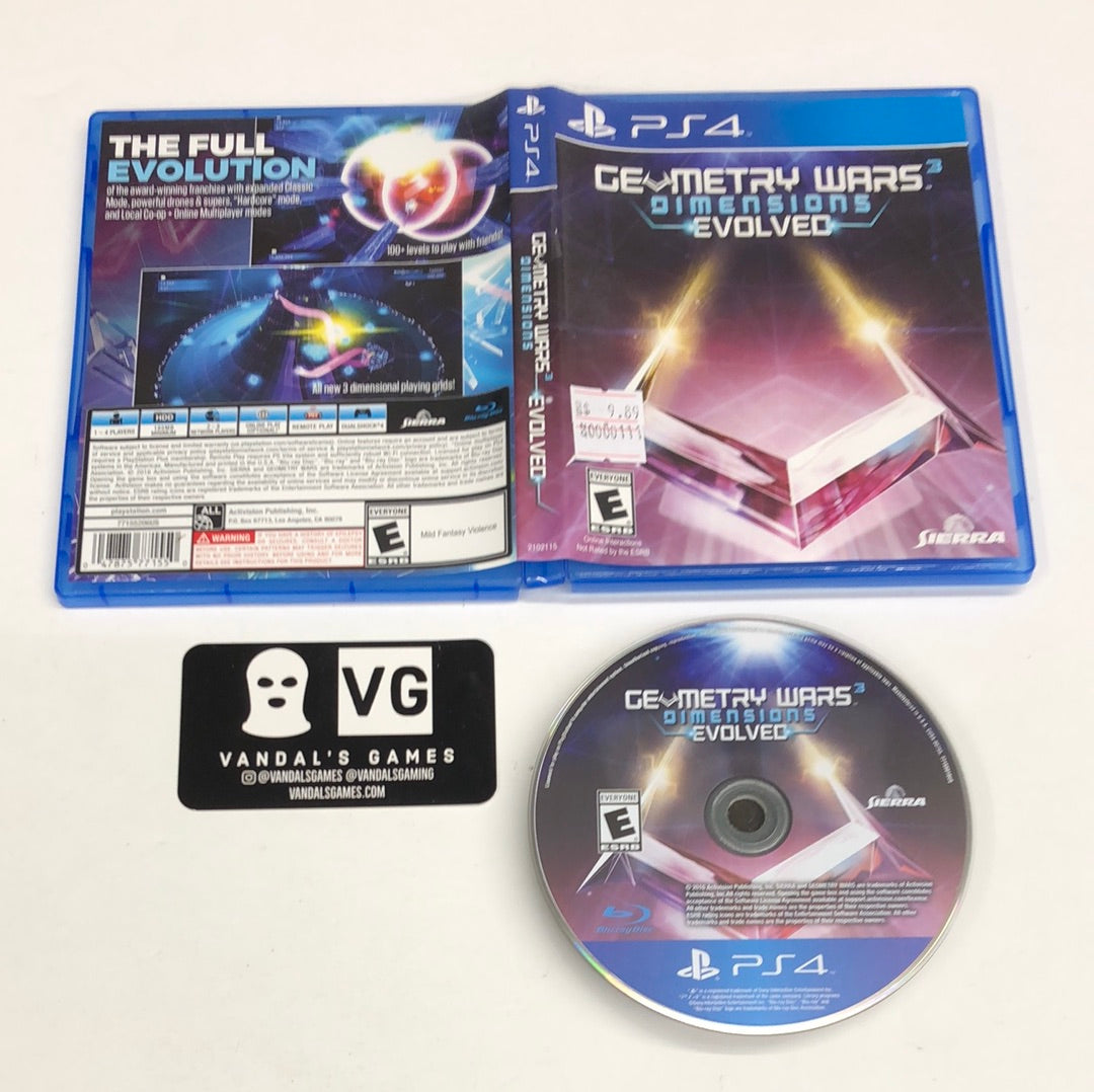 Ps4 - Geometry Wars 3 Dimensions Evolved Sony PlayStation 4 W/ Case #111