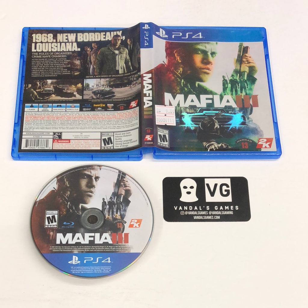 Mafia III Sony PlayStation 4 Video Game PS4 - Gandorion Games