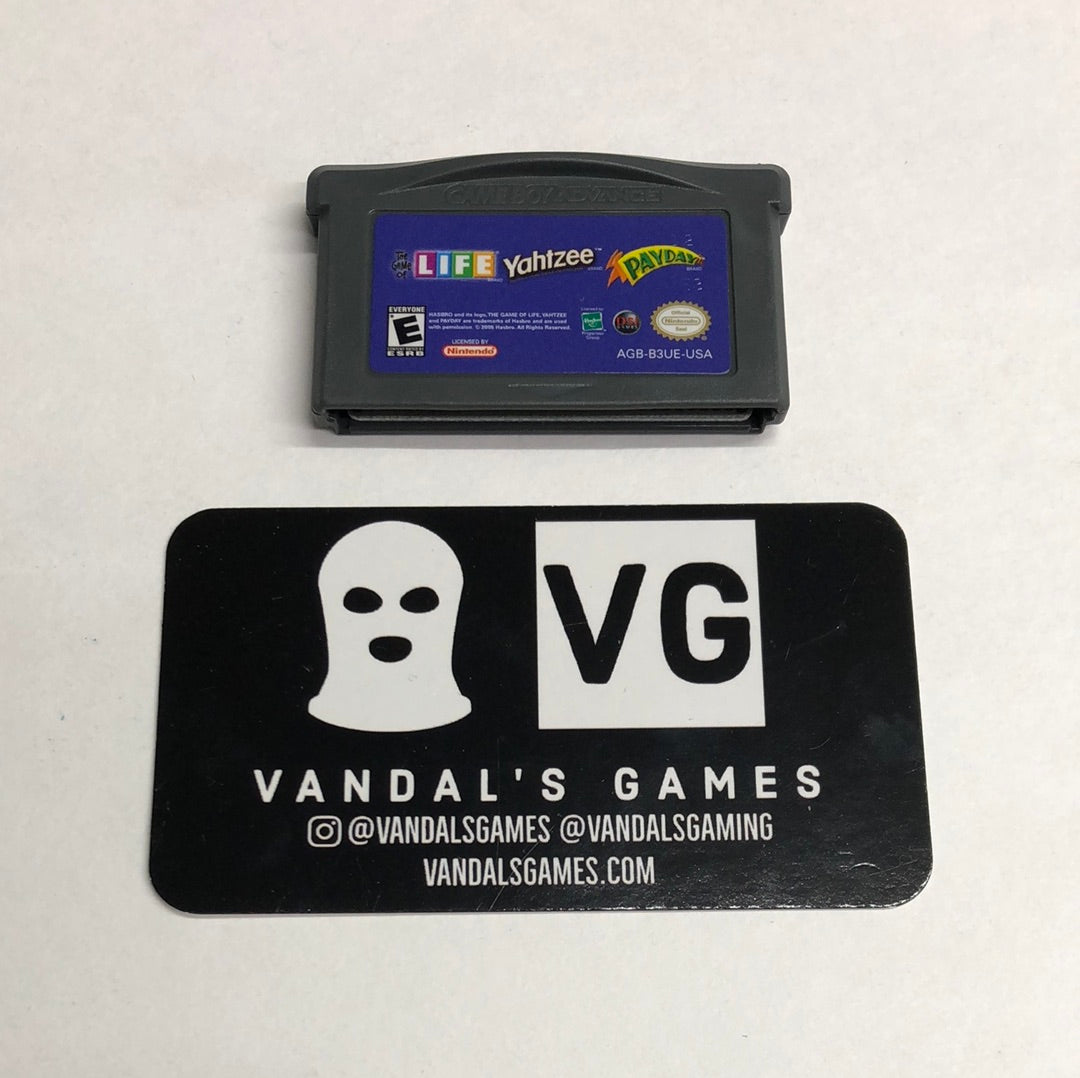 GBA - The Game of Life / Yahtzee / Payday Nintendo Gameboy Advance Cart #111