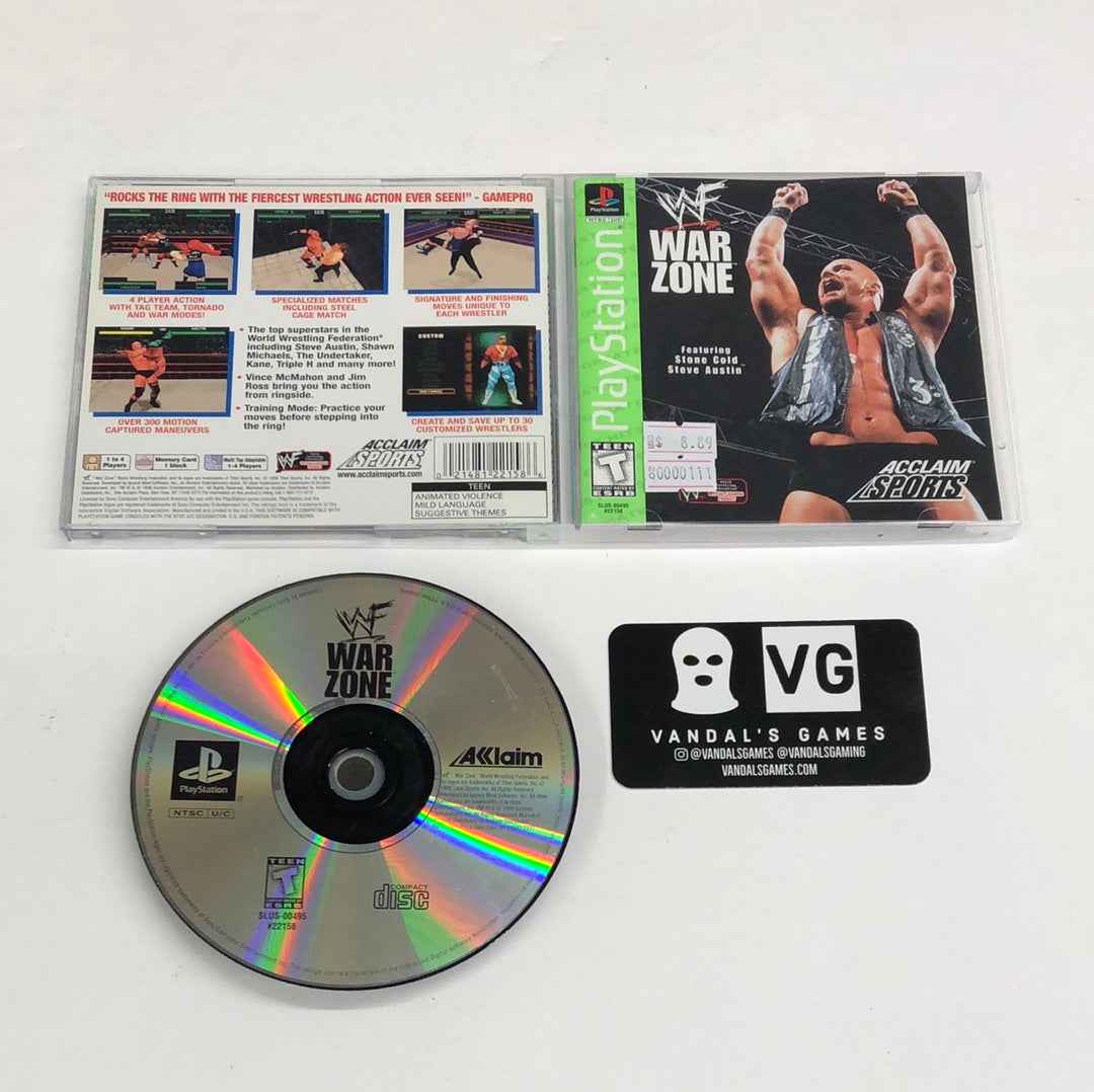 Ps1 - WWF War Zone Greatest Hits New Case Sony PlayStation 1 Complete #111