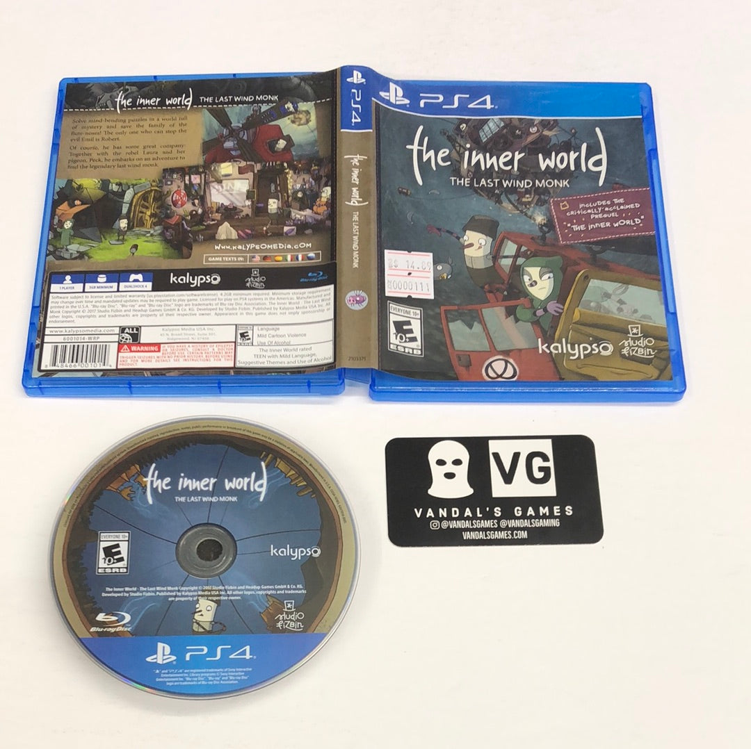 Ps4 - The Inner World The Last Wind Monk Sony PlayStation 4 W/ Case #111