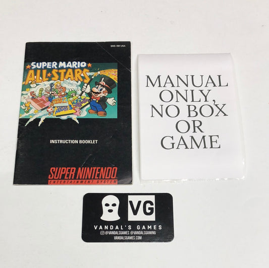 Snes - Super Mario All Stars Super Nintendo Manual Booklet Only No Game #1935