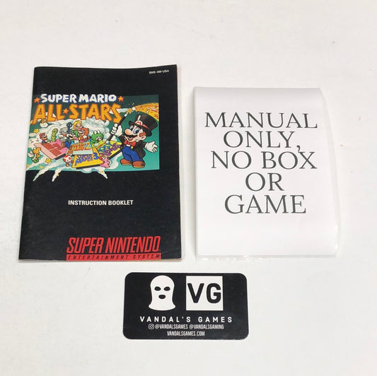 Snes - Super Mario All Stars Super Nintendo Manual Booklet Only No Game #1932