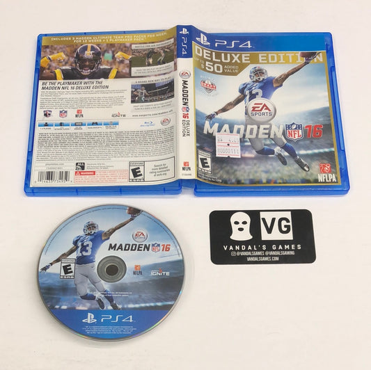 Ps4 - Madden NFL 16 Deluxe Edition No Content Sony PlayStation 4 W/ Case #111