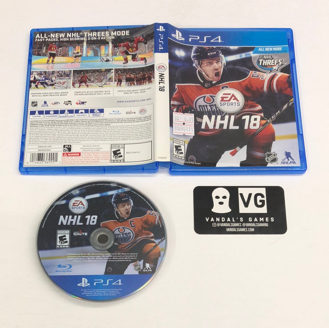 Ps4 - NHL 18 Sony PlayStation 4 W/ Case #111