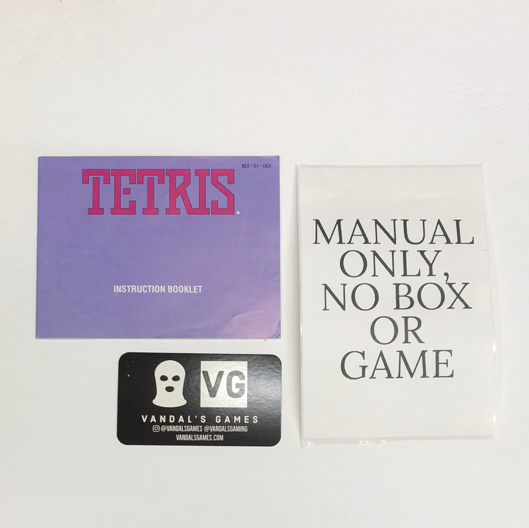 Nes - Tetris Nintendo Booklet Manual Only No Game #1999