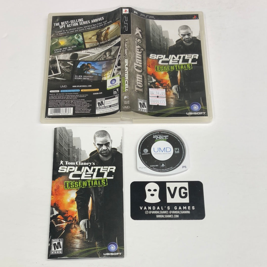 Psp - Tom Clancy's Splinter Cell Essentials Sony PlayStation Portable Complete #111