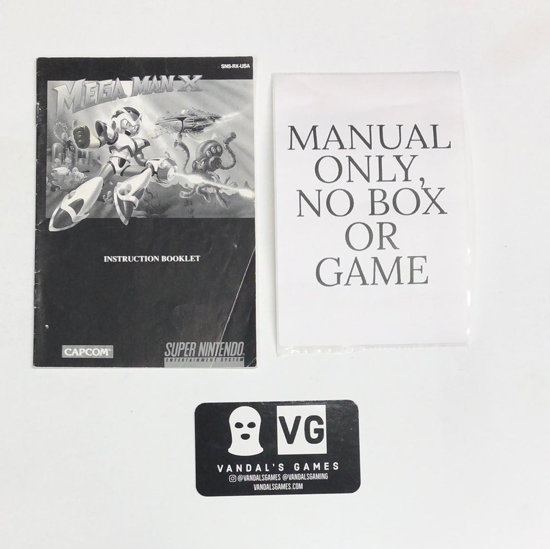 Snes - Mega Man X Super Nintendo Manual Booklet Only NO GAME or BOX #1928