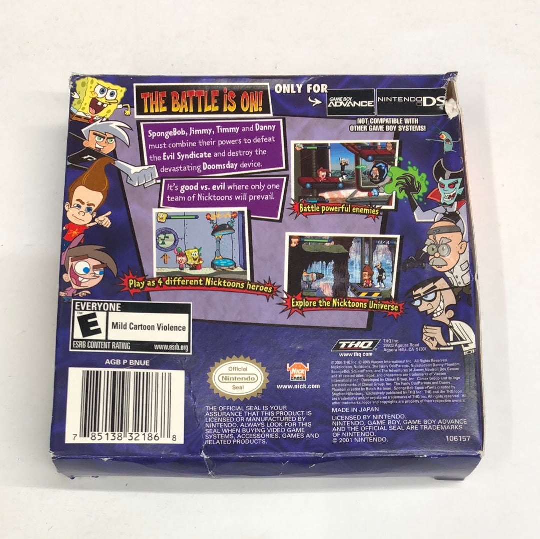 GBA - Nicktoons Unite Nintendo Gameboy Advance Box Only No Game #1850