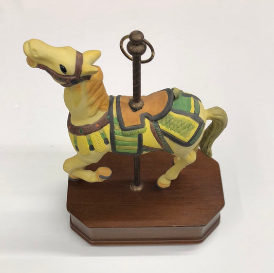 Vintage Implise Giftware 1989 Musical Carousel Horse Charles Carmel 1913 #1894