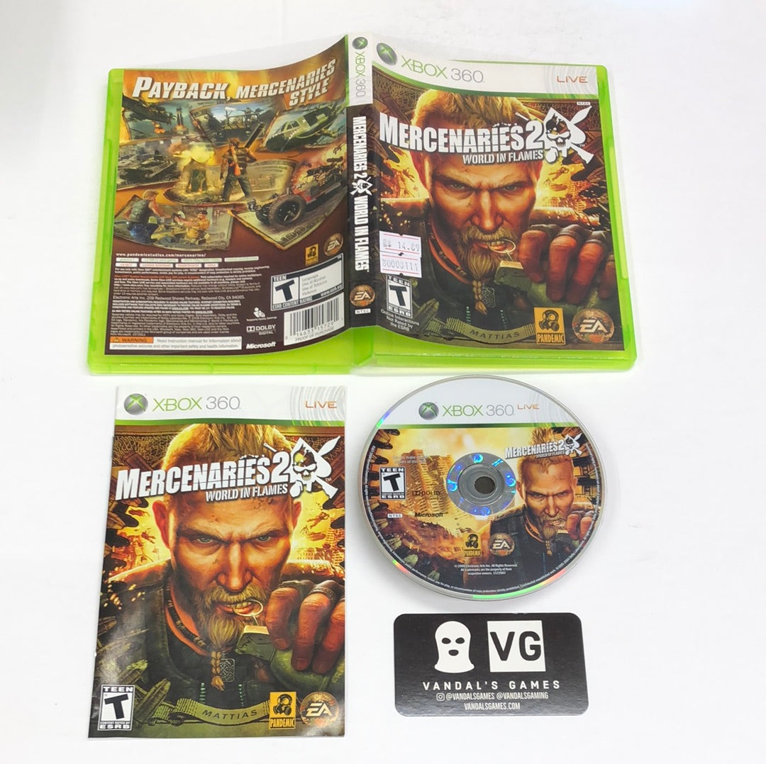 Xbox 360 - Mercenaries 2 World in Flames Microsoft Xbox 360 Complete #111
