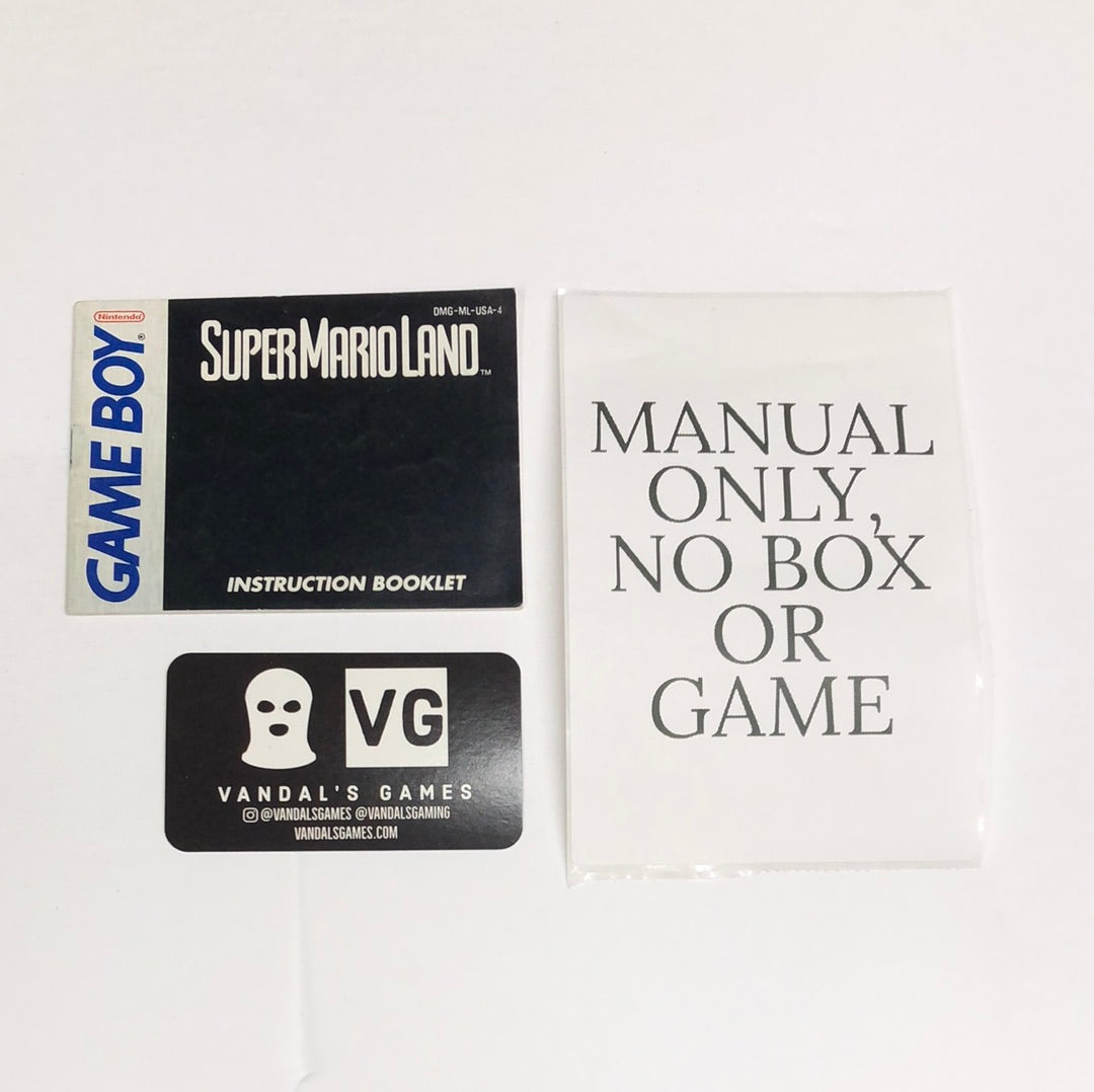 GB - Super Mario Land Nintendo Gameboy Booklet Manual Only NO GAME #1992