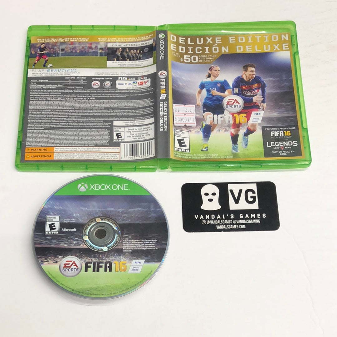 Xbox One - Fifa 16 Deluxe Edition No DLC Microsoft Xbox One W/ Case #111