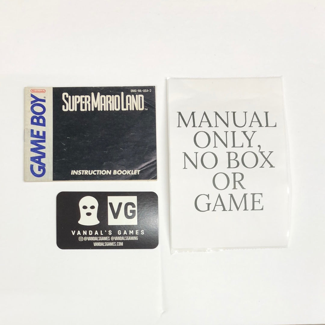 GB - Super Mario Land Nintendo Gameboy Booklet Manual Only NO GAME #1996
