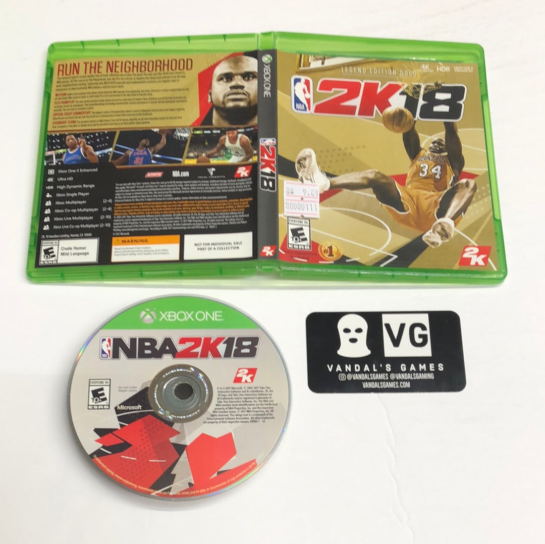 Xbox One - NBA 2k18 Legend Edition Gold NO DLC  Microsoft W/ Case #111