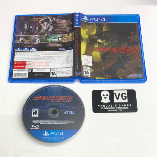 Ps4 - Shin Megami Tensei Nocturne III HD Remaster Sony PlayStation 4 W/ Case #111