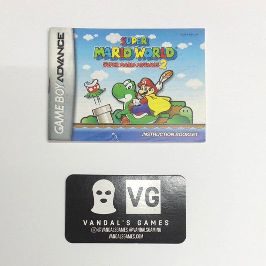 GBA - Super Mario World Nintendo Gameboy Advance Manual Booklet Only #1982