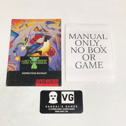 Snes - The lost Dimension Super Nintendo Manual Booklet Only No Game #1929