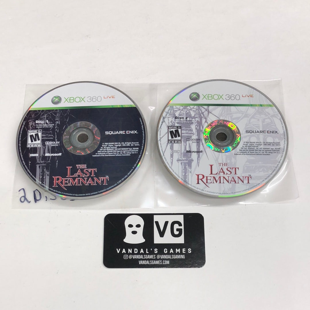 Xbox 360 - The Last Remnant Microsoft Xbox 360 Discs Only #111