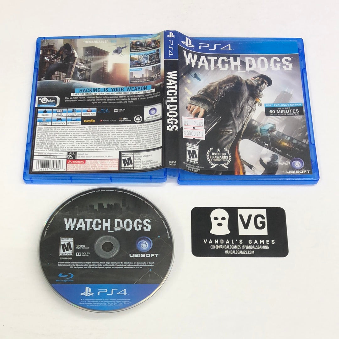 Ps4 - Watch Dogs 60min Exclusive Case Sony PlayStation 4 W/ Case #111