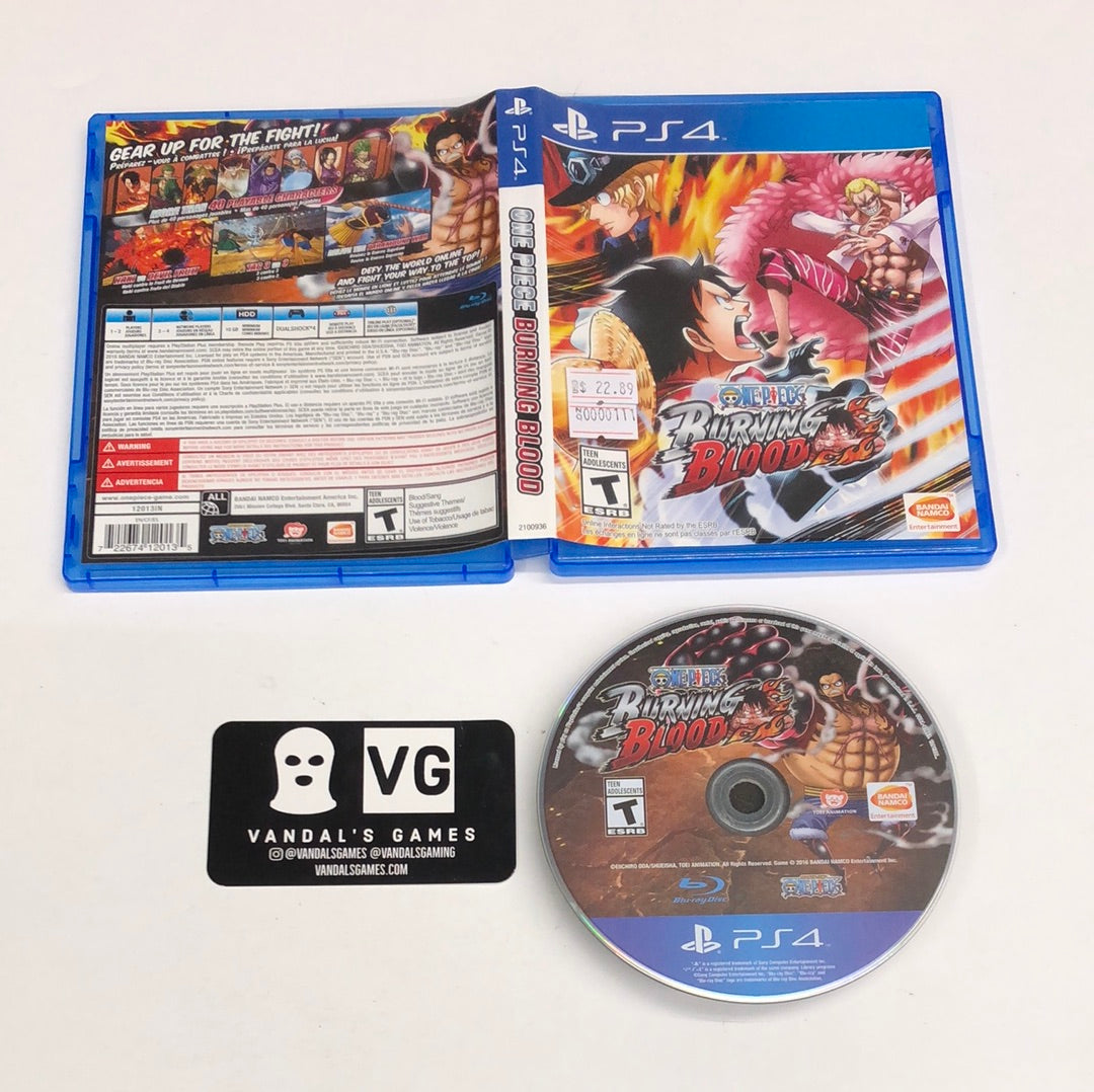 Ps4 - One Piece Burning Blood Sony PlayStation 4 W/ Case #111