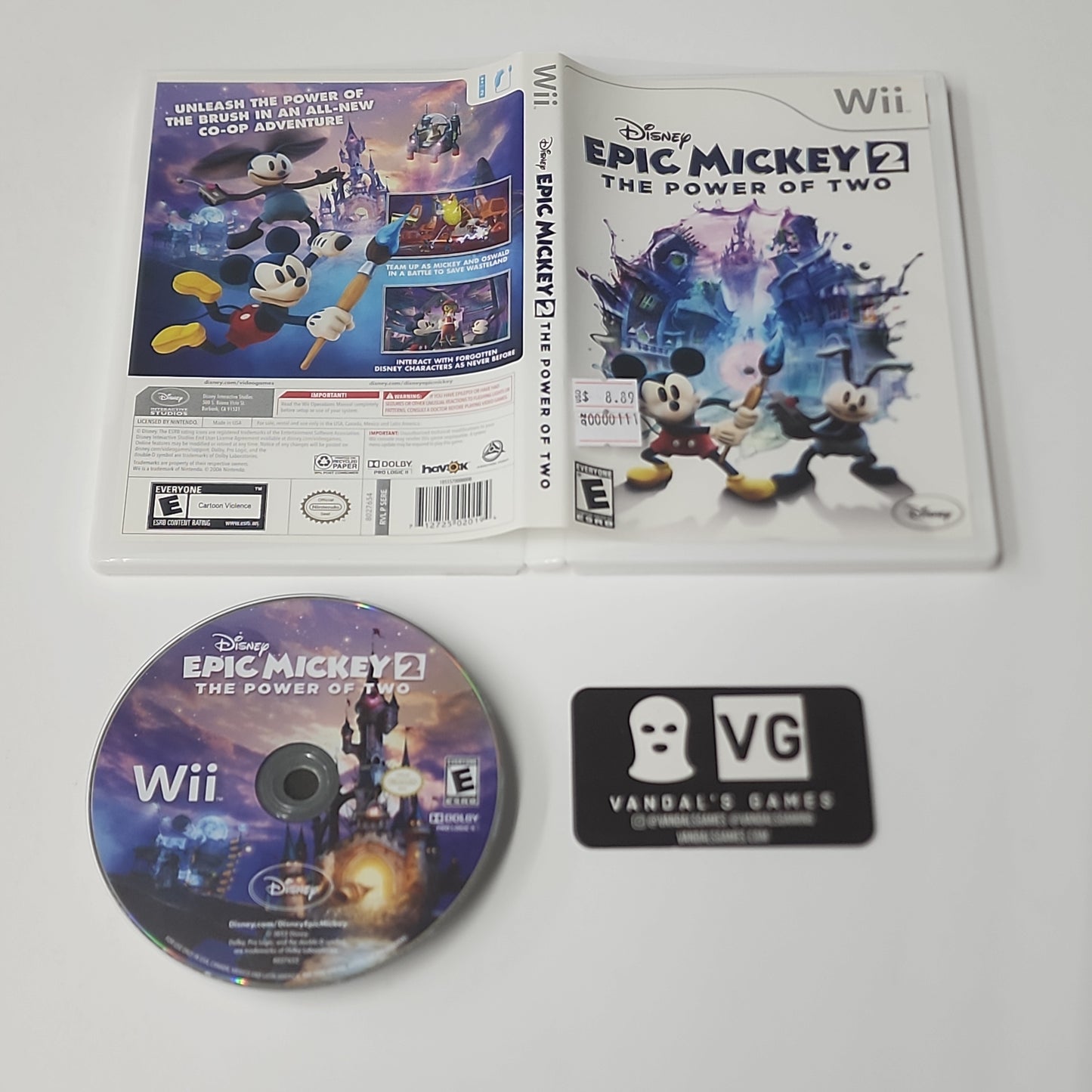 Wii - Epic Mickey 2 The Power of Two Nintendo Wii W/ Case #111