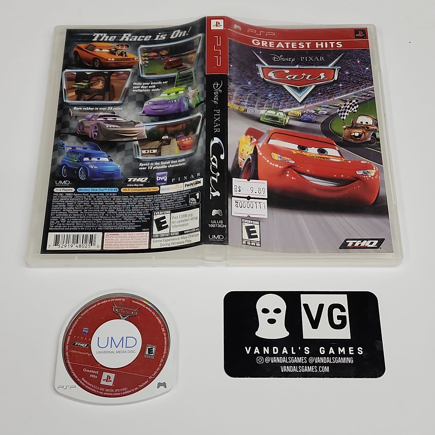 Psp - Cars Sony PlayStation Portable W/ Case #111
