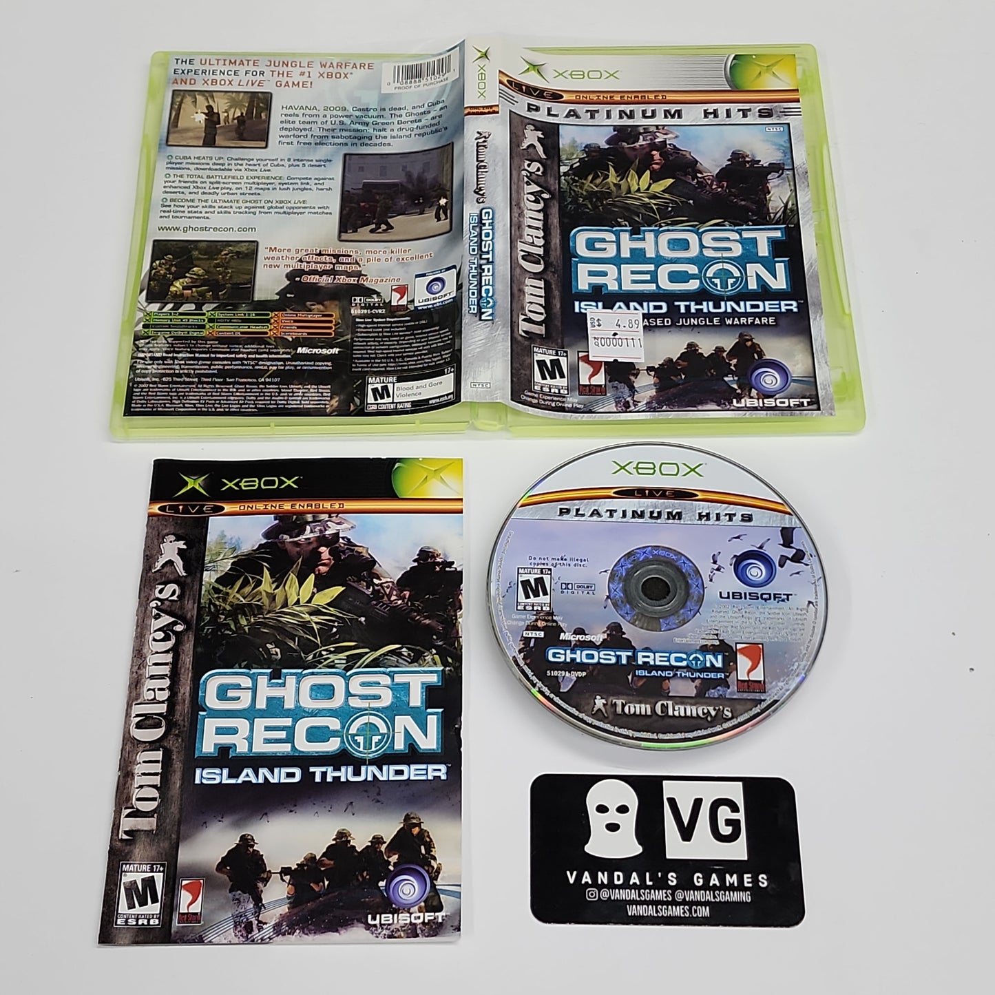 Xbox - Tom Clancy's Ghost Recon Island Thunder Platinum Hits Complete #111