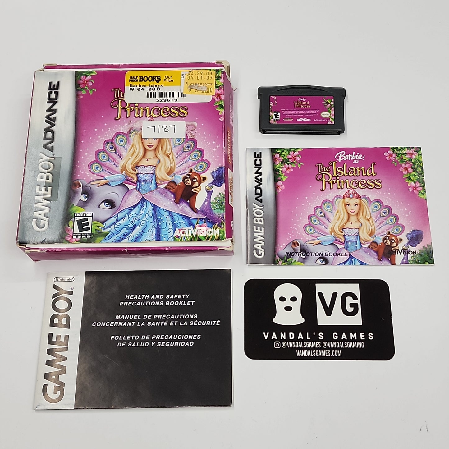 GBA - Barbie The Island Princess Nintendo Gameboy Advance Complete #1425