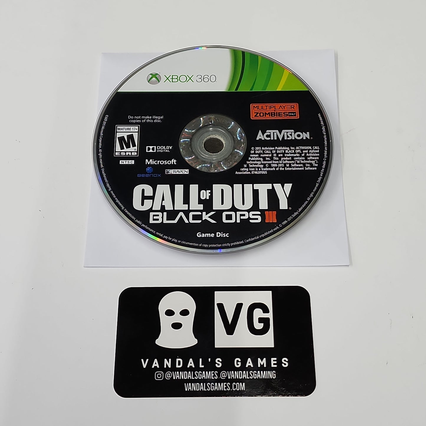 Xbox 360 - Call of Duty Black Ops III Microsoft Xbox 360 Disc Only #111