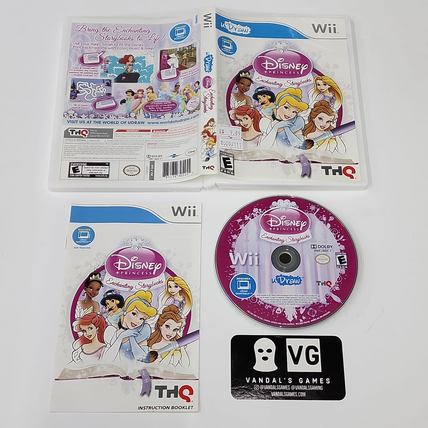 Wii - uDraw Disney Princess Enchanting Storybooks Nintendo Wii Complete #111