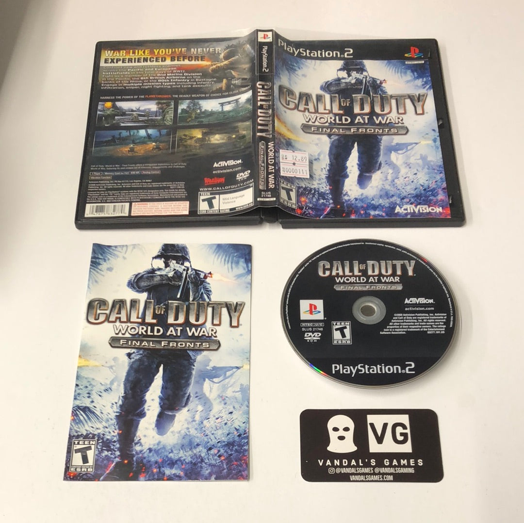 Ps2 - Call of Duty World at War Final Fronts Sony PlayStation 2 Complete #111