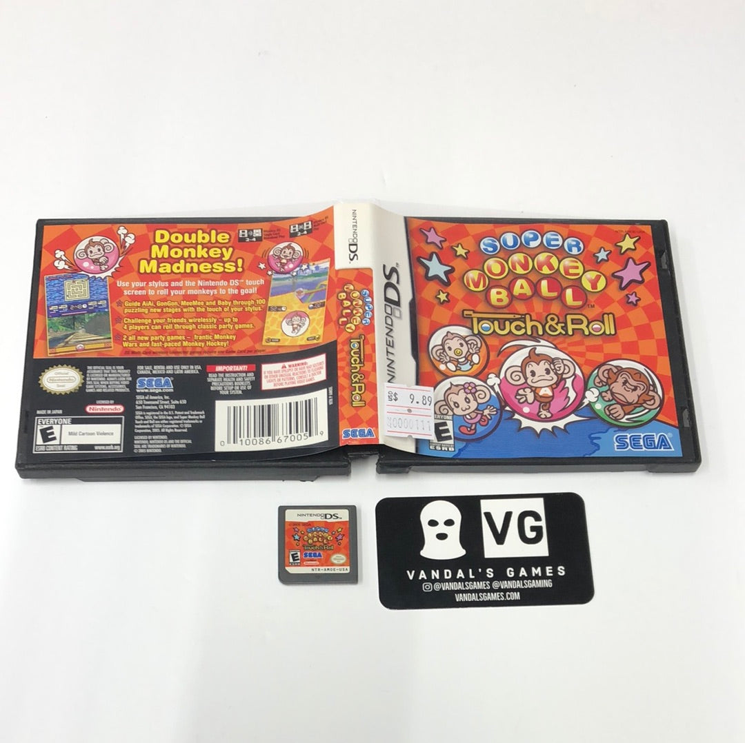 Ds - Super Monkey Ball Touch & Roll Nintendo Ds W/ Case #111