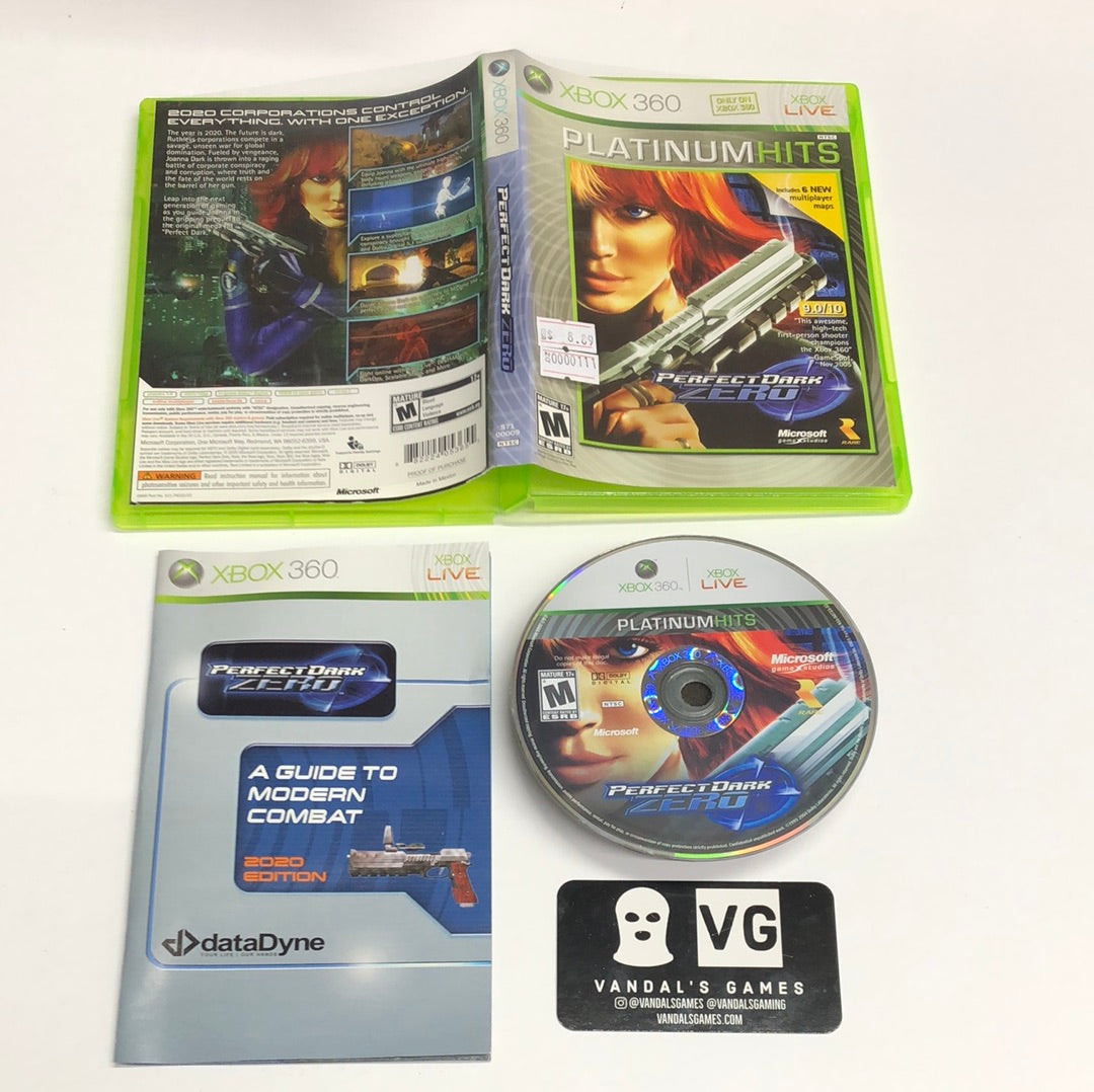 Xbox 360 - Perfect Dark Zero Platinum Hits Microsoft Xbox 360 Complete #111