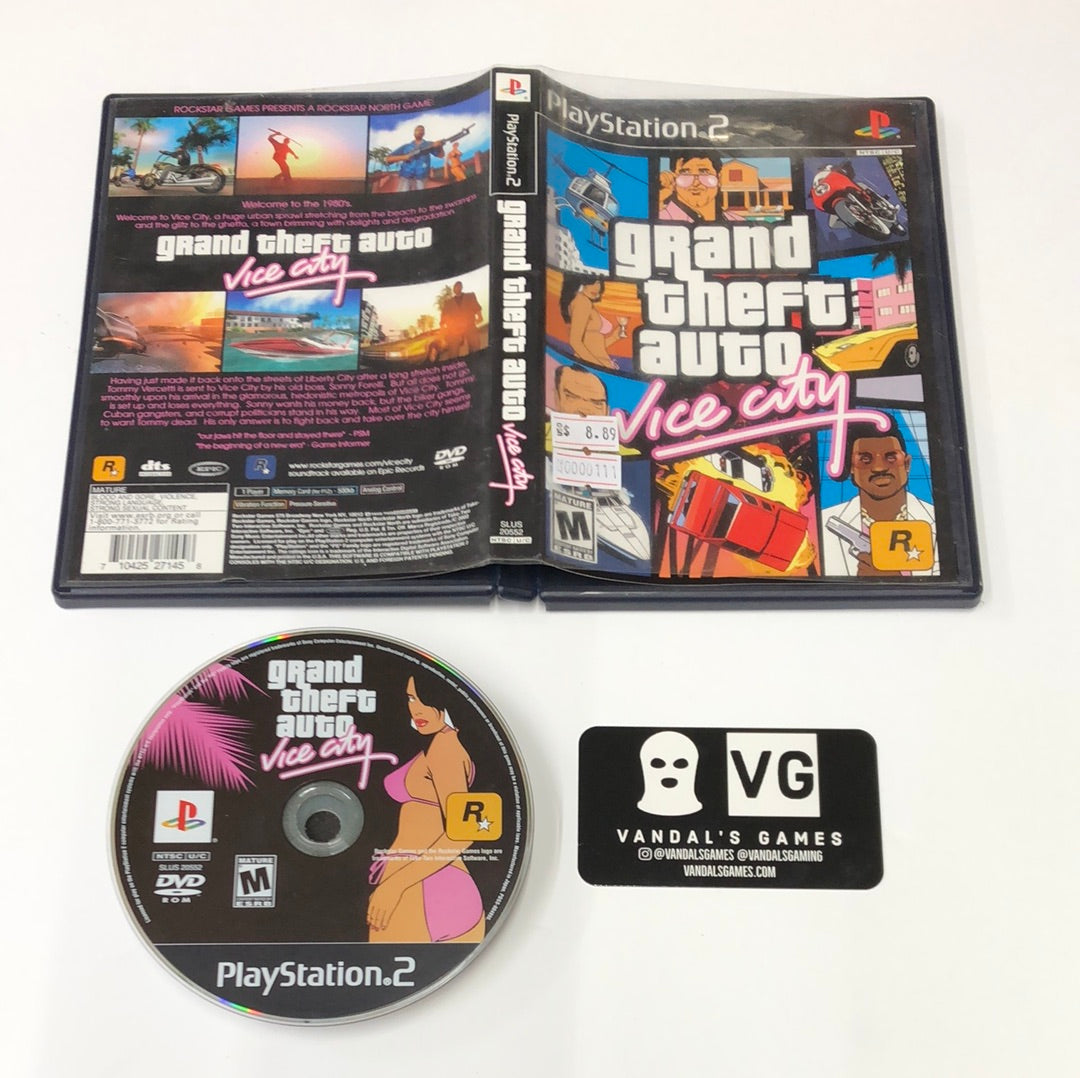 Ps2 - Grand Theft Auto Vice City Sony PlayStation 2 W/ Case #111