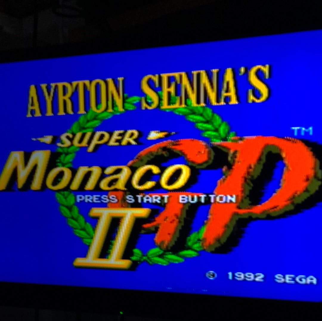 Genesis - Ayrton Senna's Super Monaco GP II 2 Sega Genesis Cart Only #923