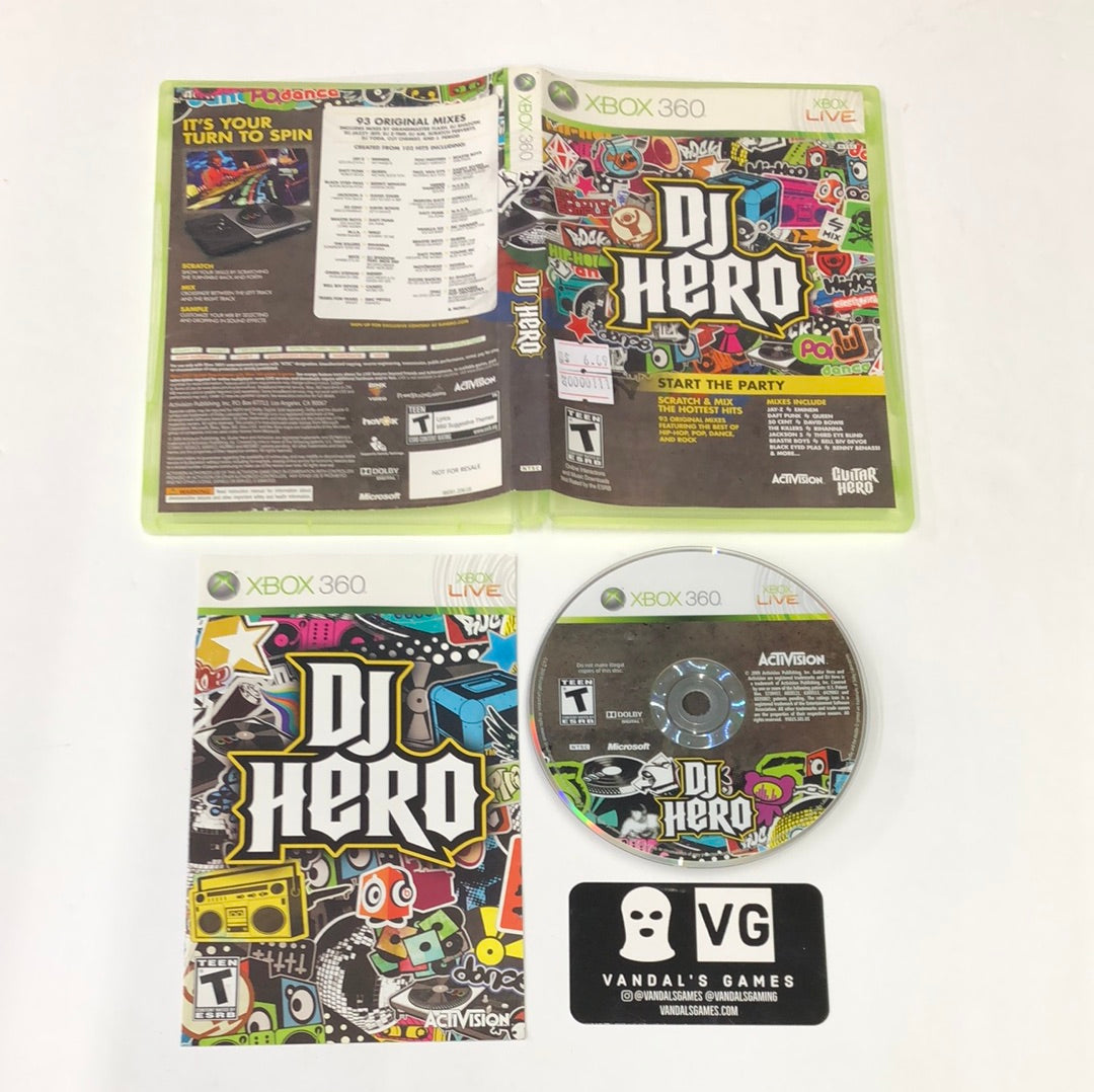 Xbox 360 - DJ Hero Microsoft Xbox 360 Complete #111
