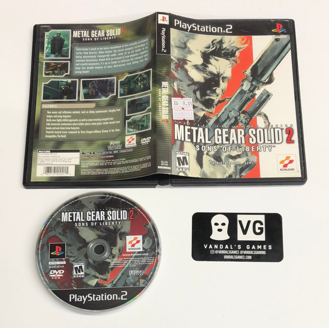Ps2 - Metal Gear Solid 2 Sons of Liberty Sony PlayStation 2 W/ Case #111