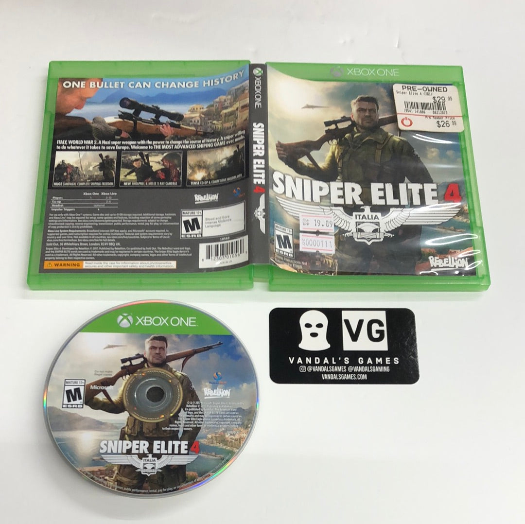 Xbox One - Sniper Elite 4 Microsoft Xbox One W/ Case #111