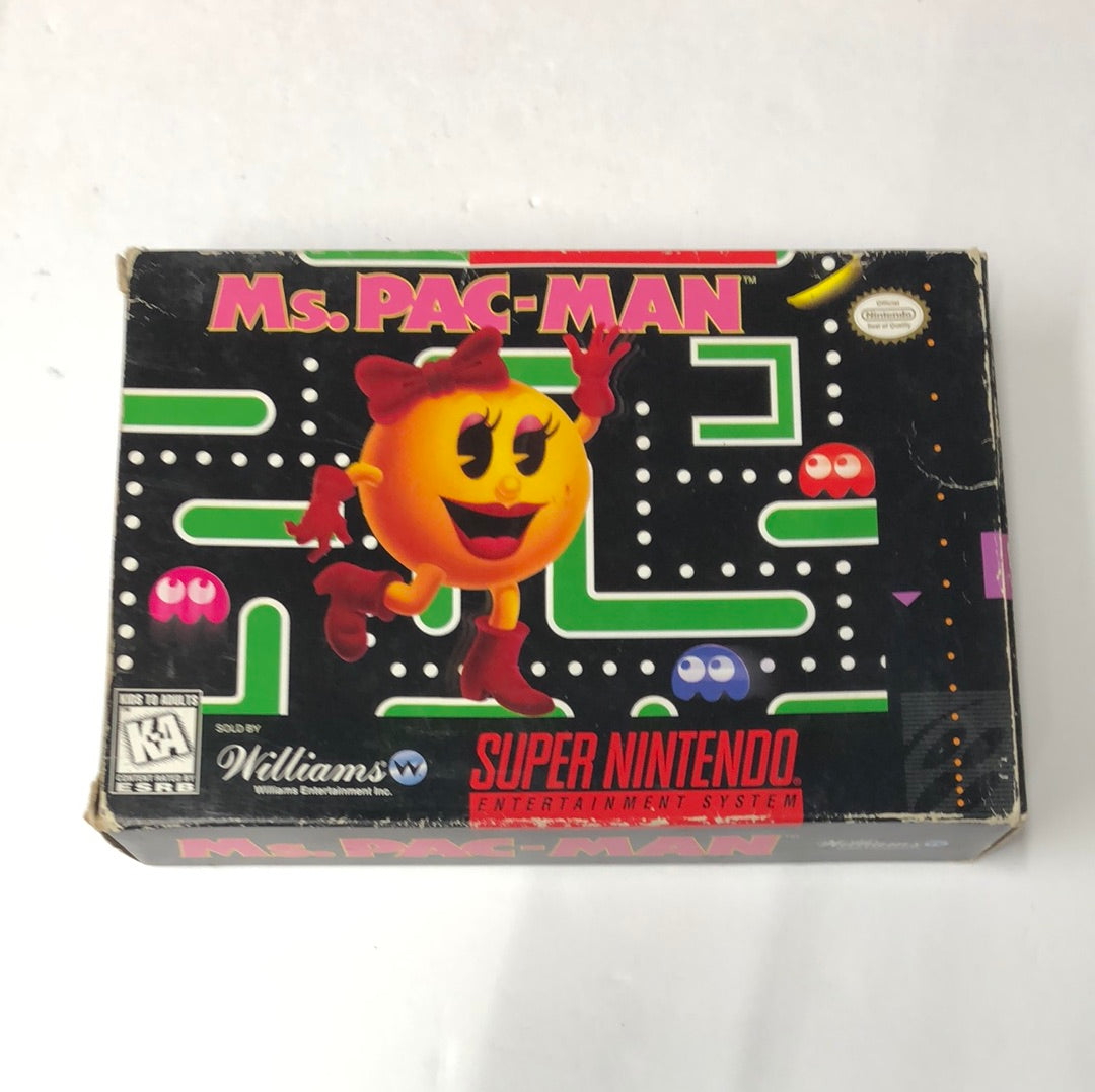 Snes - Ms Pac-man Super Nintendo Complete #1495