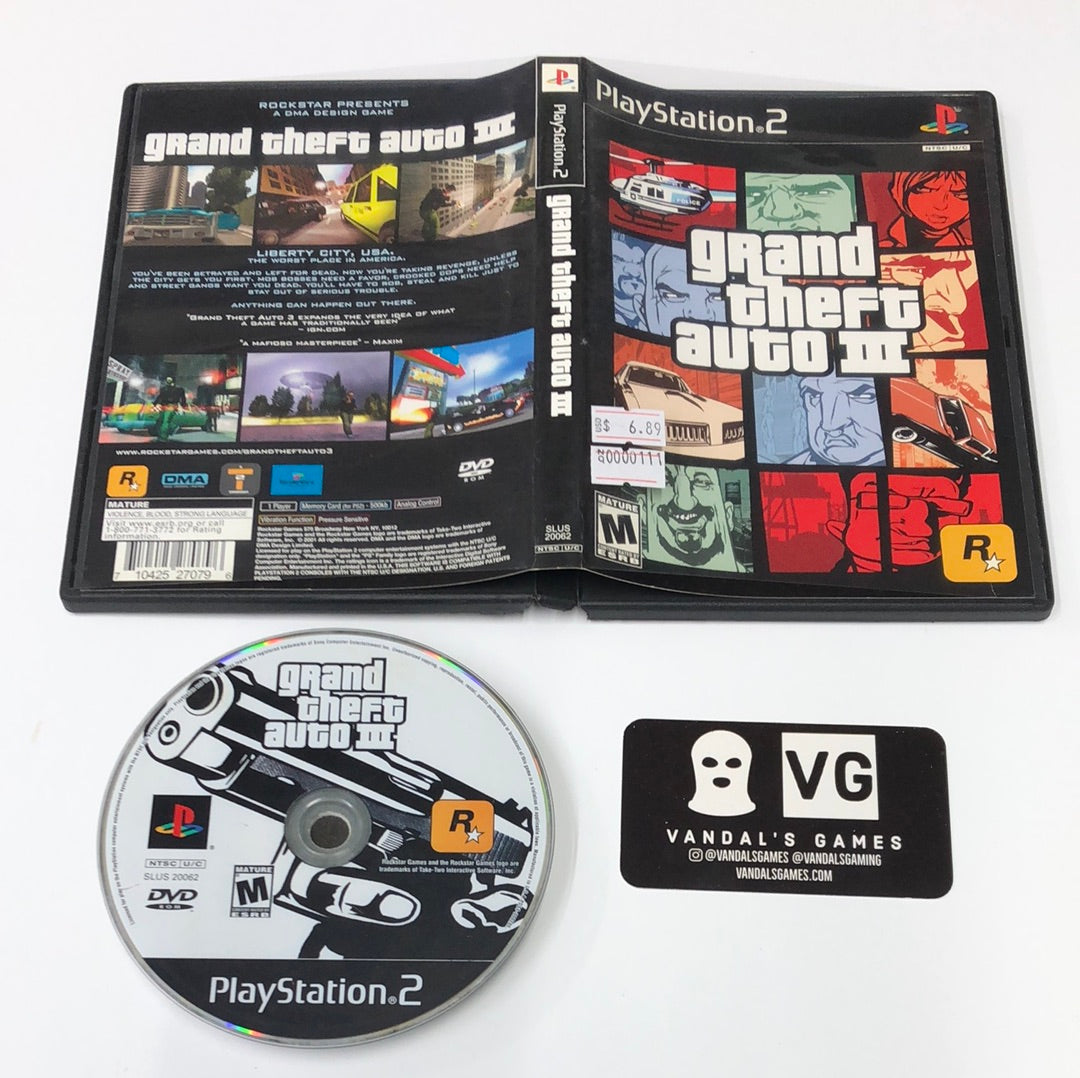 Ps2 - Grand Theft Auto III Sony PlayStation 2 W/ Case #111
