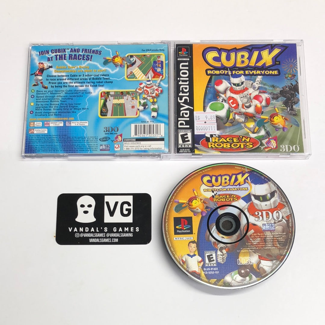 Ps1 - Cubix Robots for Everyone Race'n Robots New Case PlayStation 1 Complete #111