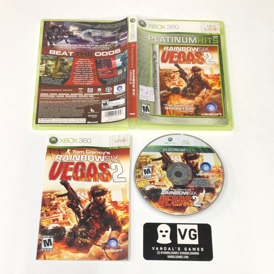 Xbox 360 - Tom Clancy's Rainbow Six Vegas 2 Platinum Hits Microsoft Complete #111